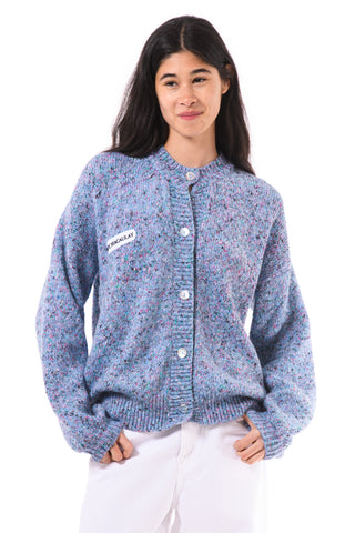 Azure Mélange Knit Cardigan