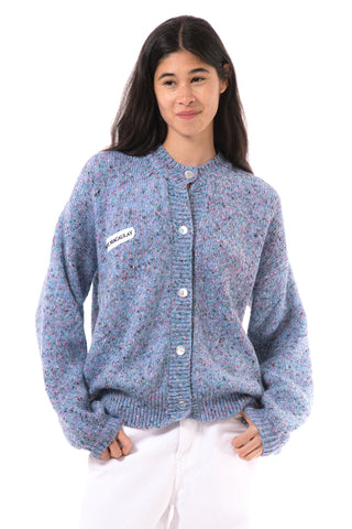 Azure Mélange Knit Cardigan