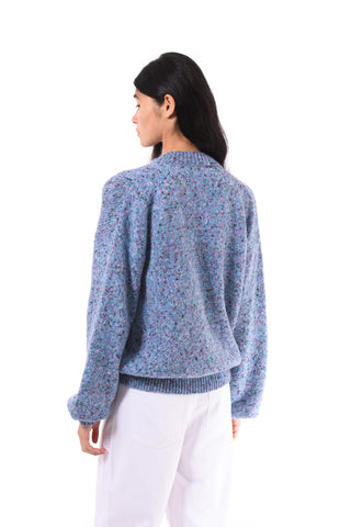 Azure Mélange Knit Cardigan