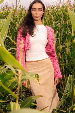 One-of-a-kind Irish Alpaca Chunky Knit Shrug - Carrick
