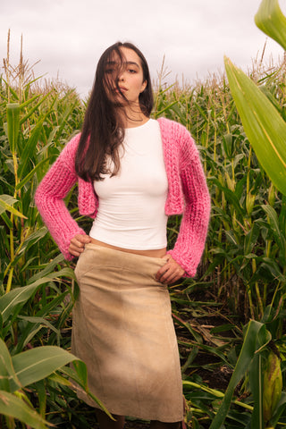 One-of-a-kind Irish Alpaca Chunky Knit Shrug - Carrick