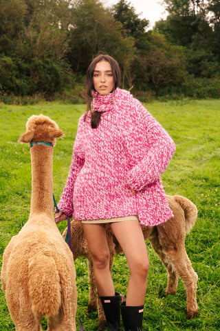One-of-a-kind Irish Alpaca Chunky Knit Sweater - Mourne