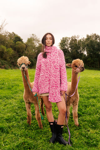 One-of-a-kind Irish Alpaca Chunky Knit Sweater - Mourne