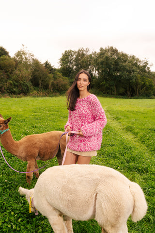 One-of-a-kind Irish Alpaca Chunky Knit Sweater - Mourne