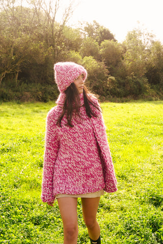 One-of-a-kind Irish Alpaca Chunky Knit Beanie Hat - Aoife
