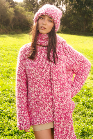 One-of-a-kind Irish Alpaca Chunky Knit Beanie Hat - Aoife