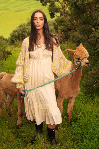 One-of-a-kind Irish Alpaca Chunky Knit Cardigan - Glens