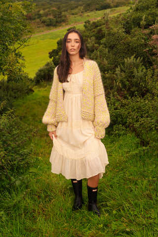 One-of-a-kind Irish Alpaca Chunky Knit Cardigan - Glens