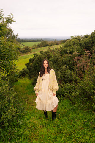 One-of-a-kind Irish Alpaca Chunky Knit Cardigan - Glens