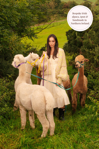 One-of-a-kind Irish Alpaca Chunky Knit Cardigan - Glens