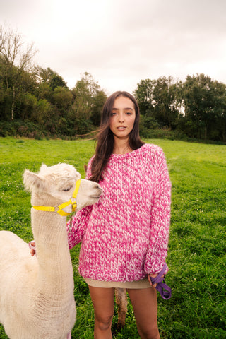 One-of-a-kind Irish Alpaca Chunky Knit Sweater - Mourne