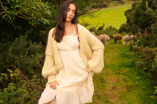 One-of-a-kind Irish Alpaca Chunky Knit Cardigan - Glens