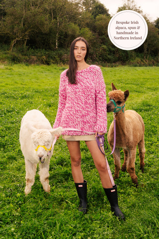 One-of-a-kind Irish Alpaca Chunky Knit Sweater - Mourne