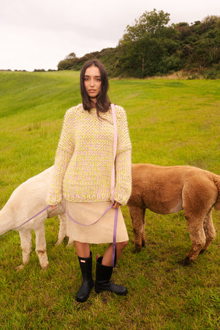 One-of-a-kind Irish Alpaca Chunky Knit Sweater - Causeway