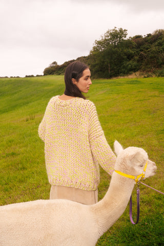One-of-a-kind Irish Alpaca Chunky Knit Sweater - Causeway