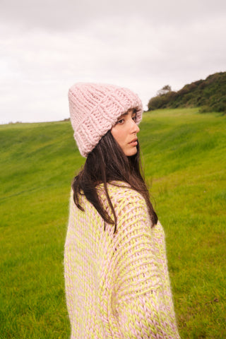 One-of-a-kind Irish Alpaca Chunky Knit Beanie Hat - Saoirse