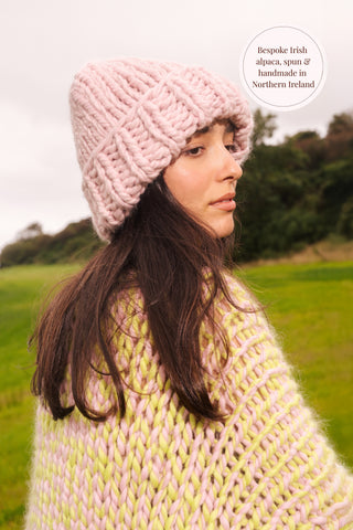 One-of-a-kind Irish Alpaca Chunky Knit Beanie Hat - Saoirse