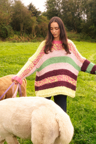 One-of-a-kind Irish Alpaca Chunky Knit Sweater - Bann