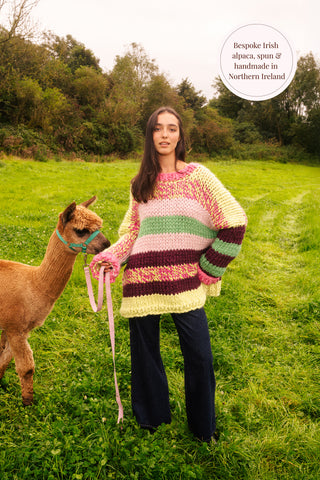 One-of-a-kind Irish Alpaca Chunky Knit Sweater - Bann