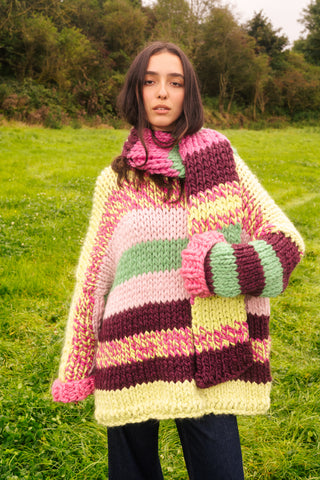 One-of-a-kind Irish Alpaca Chunky Knit Sweater - Bann