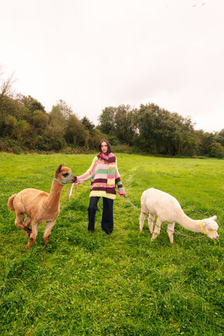 One-of-a-kind Irish Alpaca Chunky Knit Sweater - Bann