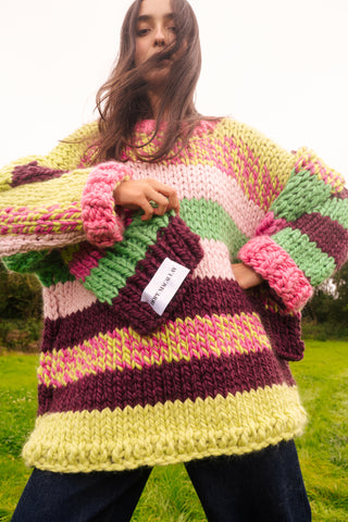 One-of-a-kind Irish Alpaca Chunky Knit Sweater - Bann