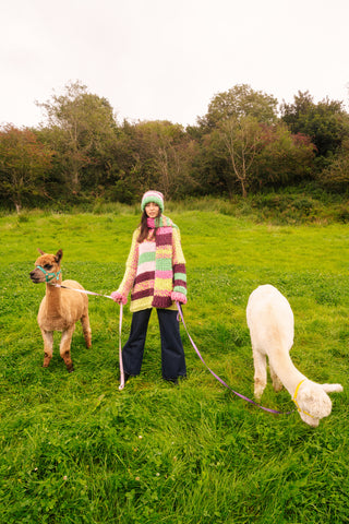 One-of-a-kind Irish Alpaca Chunky Knit Beanie Hat - Aisling