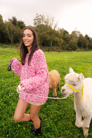 One-of-a-kind Irish Alpaca Chunky Knit Sweater - Mourne