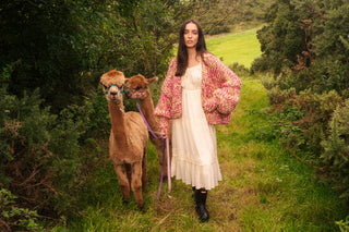 One-of-a-kind Irish Alpaca Chunky Knit Cardigan - Downhill