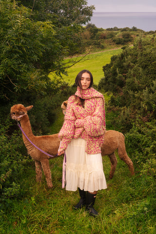 One-of-a-kind Irish Alpaca Chunky Knit Scarf - Willow