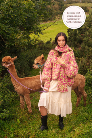 One-of-a-kind Irish Alpaca Chunky Knit Scarf - Willow