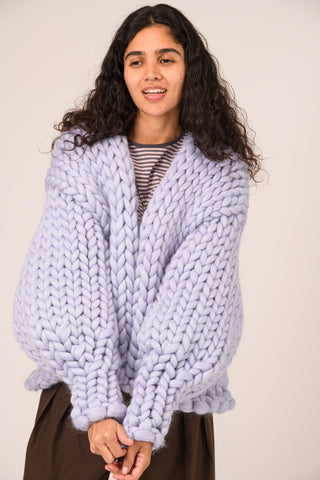 Powder Blue Colossal Knit Cardigan