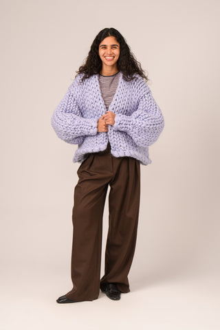 Powder Blue Colossal Knit Cardigan