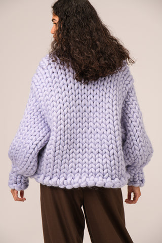 Powder Blue Colossal Knit Cardigan