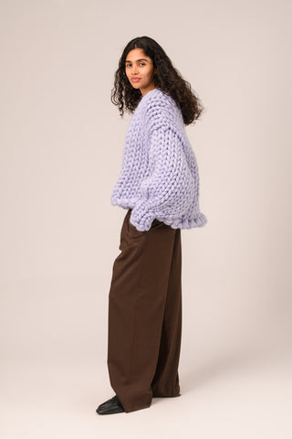 Powder Blue Colossal Knit Cardigan