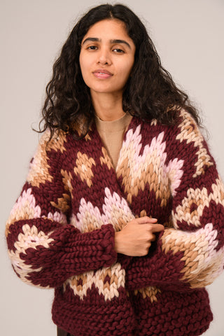 Cherrywood Fair Isle Chunky Knit Cardigan