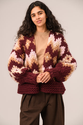 Cherrywood Fair Isle Chunky Knit Cardigan