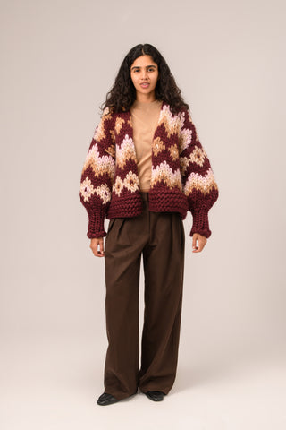 Cherrywood Fair Isle Chunky Knit Cardigan