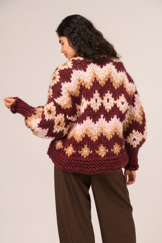 Cherrywood Fair Isle Chunky Knit Cardigan