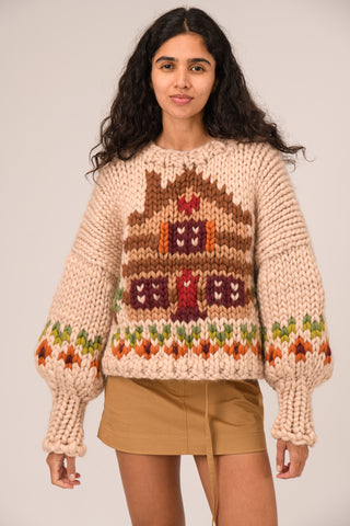 Log Cabin Chunky Knit Sweater