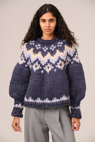 Rathlin Fair Isle Chunky Knit Sweater