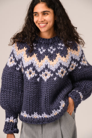 Rathlin Fair Isle Chunky Knit Sweater