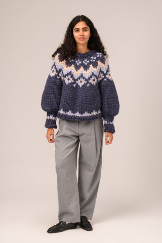 Rathlin Fair Isle Chunky Knit Sweater