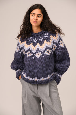 Rathlin Fair Isle Chunky Knit Sweater