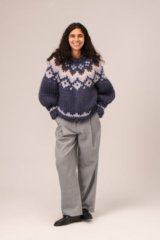 Rathlin Fair Isle Chunky Knit Sweater