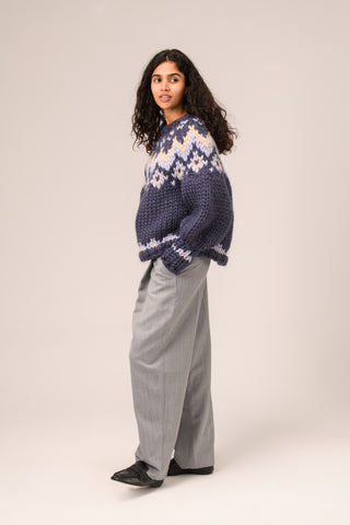 Rathlin Fair Isle Chunky Knit Sweater