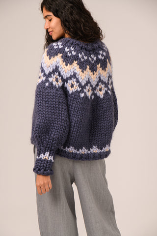 Rathlin Fair Isle Chunky Knit Sweater