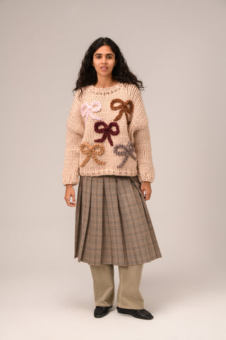 Orlaith Bow Chunky Knit Sweater