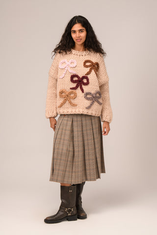 Orlaith Bow Chunky Knit Sweater