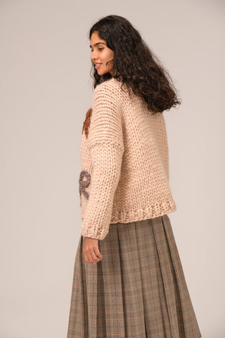 Orlaith Bow Chunky Knit Sweater